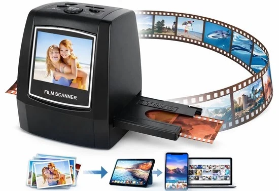 Scansionatore a negativo - Diascanner - Crea Digitalmente Foto Antiche - Nero