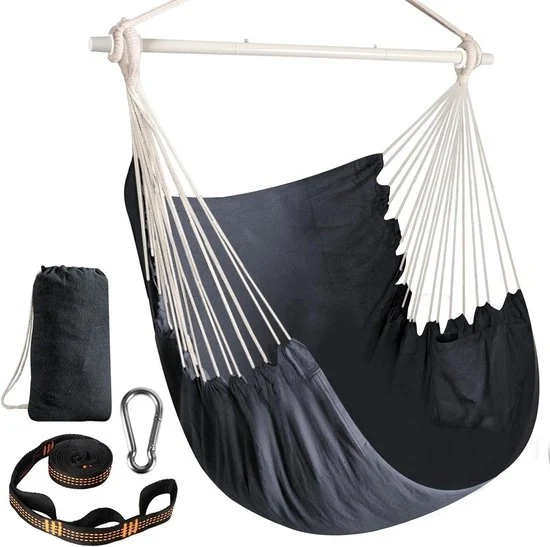 Sedia a Sospensione - Sedia a Sospensione Grande - Sedia a Sospensione Relax - Tessuto di Cotone - Eccellente Comfort - Durata - Interno - Esterno - Casa - Camera da Letto - Patio - Terrazza - Giardino - Matrimonio Relax a Sospensione