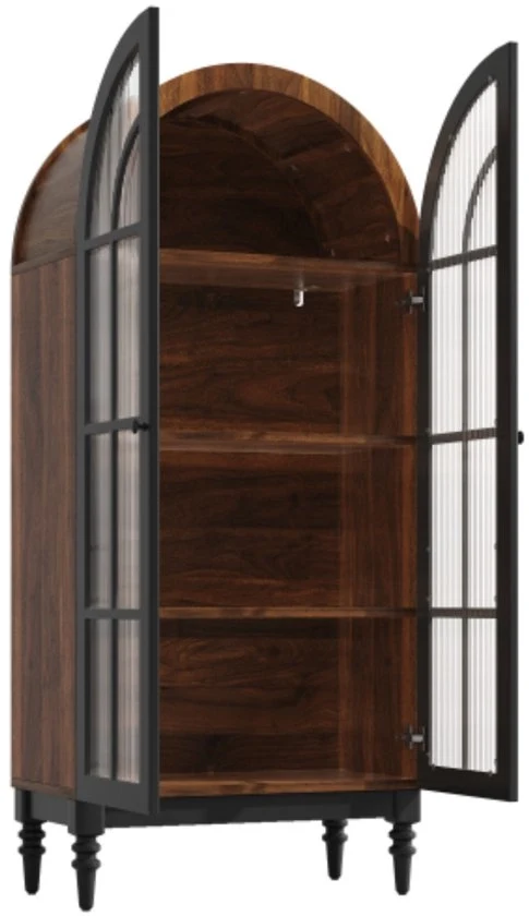 Cassa da Cucina - Legno - Curva - Indipendente - Porta in Vetro