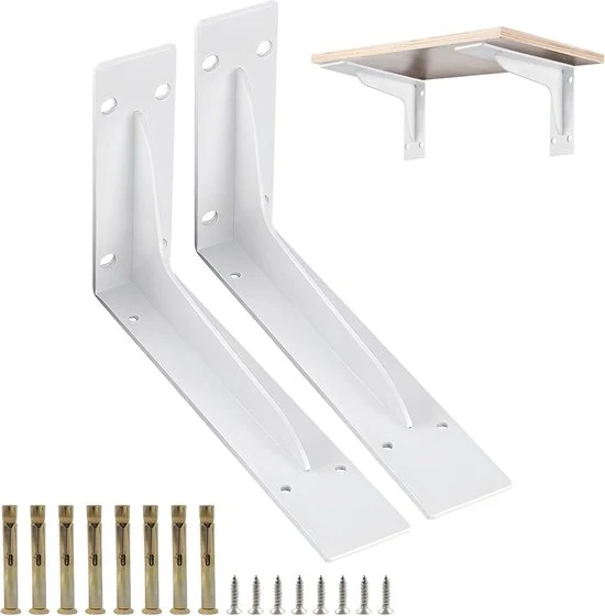 Sostegno di tavolo pieghevole - carico pesante - 2 pezzi - bianco