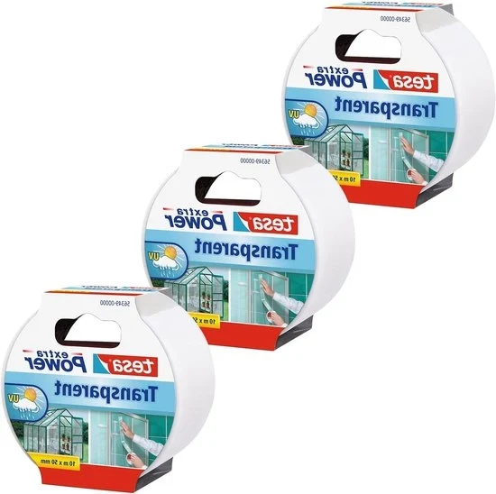 Doppia Scotch Duct Tape Transparante - Pacchetto da 2 - Resistente all'acqua - Per superfici trasparenti