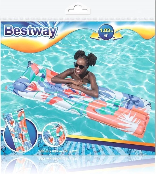 Mat di gommapiuma gonfiabile per piscina e spiaggia - 6" x 27" mat di gommapiuma per acqua