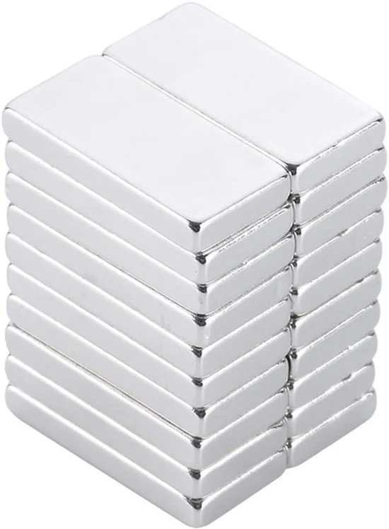 Magnetodi neodimio rettangolari - 20 pezzi - 20 x 10 x 2 mm - ideali per whiteboard