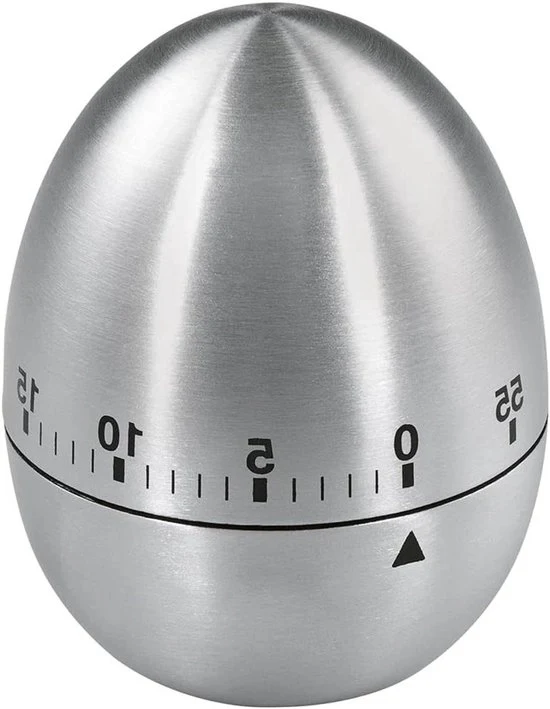 Orologio analogico - Alarme da cucina in acciaio inossidabile - Argento