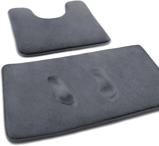 Set di mattonelle antiscivolo e assorbenti da 2 - Grigio - Espansione a bassa densità