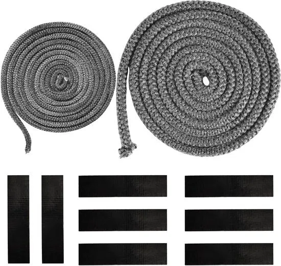 Tubo di sigillatura per forno, camino, stufa (Φ 6 mm/Φ 10 mm x 25 m) - Corda di sigillatura resistente al calore con guarnizione di porta