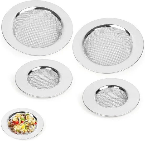Set di Scarico in Acciaio Inox - Adatto per Cucina e Doccia - 4 Pezzi