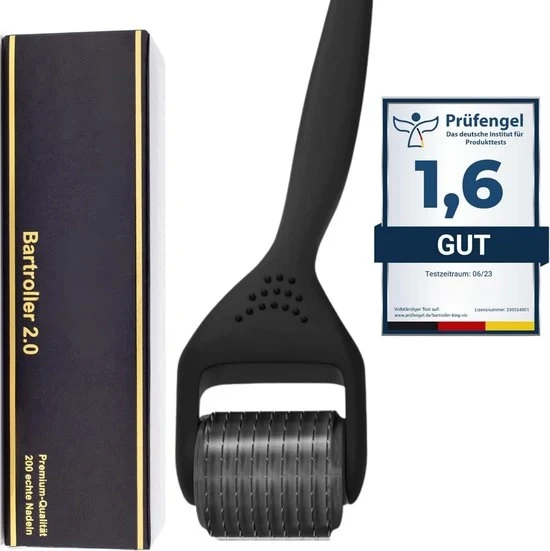 Kit di crescita barba - 0,5 mm - Con contenitore di conservazione - Derma roller - Kit di crescita barba - Regalo di Natale - Regalo di Natale