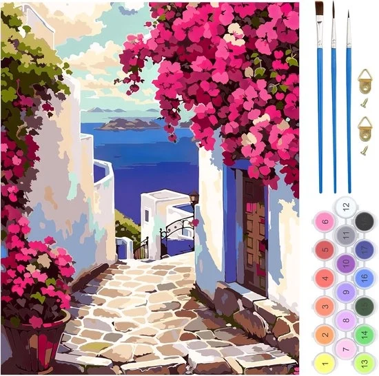 Sfida di pittura - Paesaggio per adulti - 40x50 cm - Set di tela