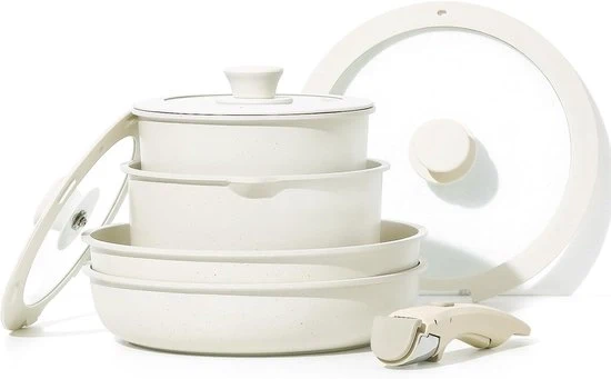 Set di cottura antiaderente - utensili da cucina multiformi - 8 pezzi - granito
