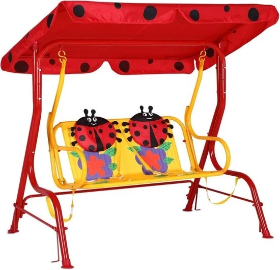 Set da giardino per bambini - Sedia oscillante per bebè e bambini - Rosso