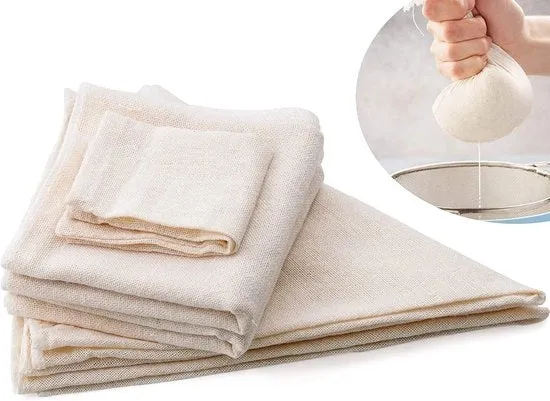 Filterdochi di cotone - 5 pezzi - 50 x 50 cm - cotone naturale