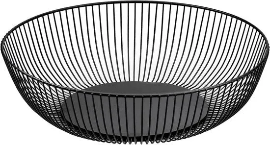 Scaletta in acciaio nera 275 x 9 cm - design fruttaio in metallo - design a rete per fruttaio - conservazione per verdure e frutta Scaletta in acciaio