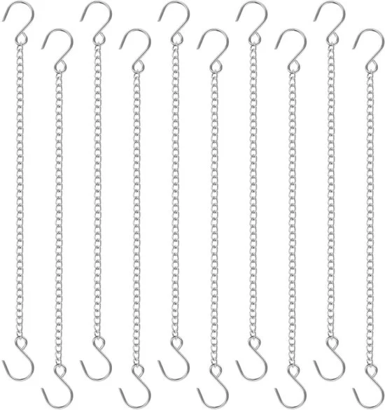 Catene per piante appese con Hook S - 10 pezzi - Cesti metallici