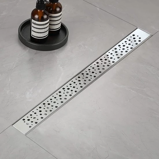 Doccia in acciaio inossidabile - 60 cm - inclusa valvola di scarico