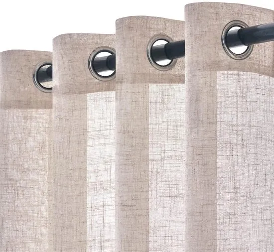 Gordini a vista semi trasparente - stile moderno e elegante - 2 pezzi - bianchi - 140 x 122 cm