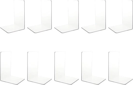 Sostegni trasparenti per libri - supporto forte - 10 pezzi - acrilico