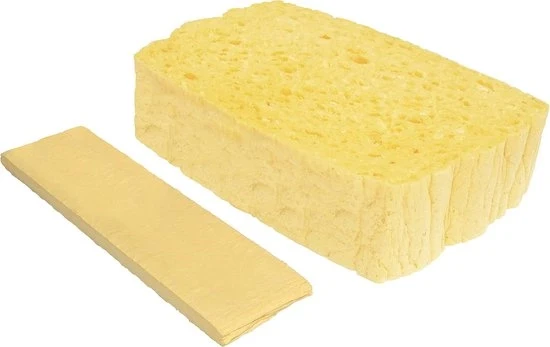 Sponza di cellulosa biologica 100% decomponibile - Pacchetto da 10 pezzi - Assorbente - 135 x 90 x 37 mm Sponze per pulizia