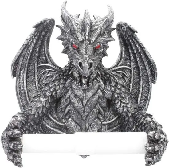 Supporto per carta igienica brillante - Argento Obsidiaan - Design elegante