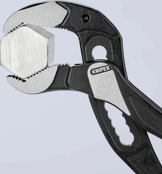 Tang per tubi e pompa XL nera catramata - anti-slip rivestimento in plastica - 400 mm