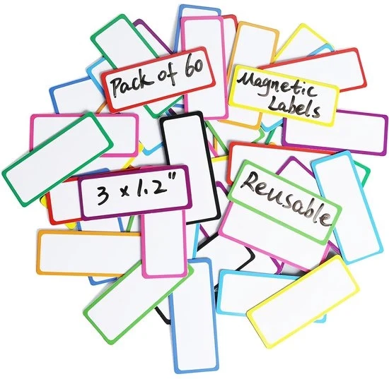Sticker magnetici colorati - set da 40 - 8 x 3 cm - riutilizzabili