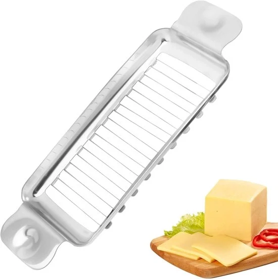 Taglierino e grattugia per formaggi in acciaio inossidabile - Argento