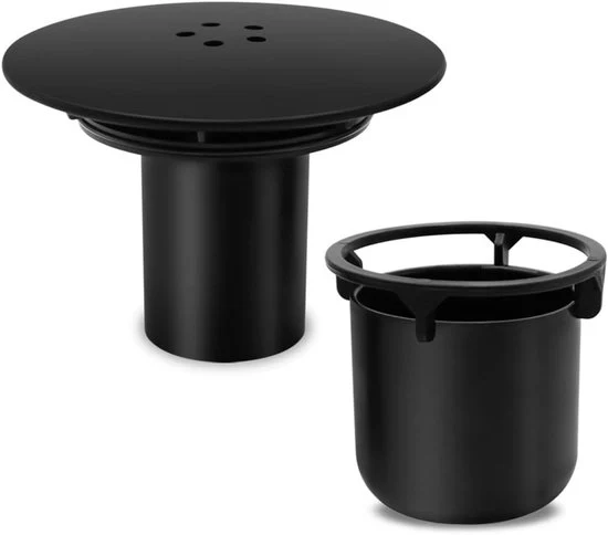 Copertura di scarico da bagno rimovibile - per scarico 90 MM - Nero
