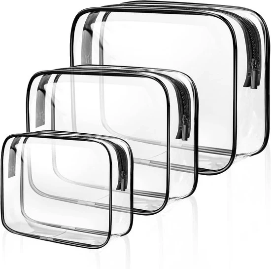 Set di tappeti per bagno trasparenti - 3 pezzi - impermeabili - PVC