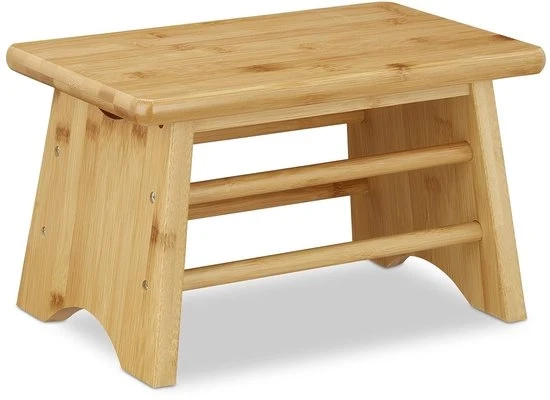 Sedia di Supporto in Bambù - Sedia di Piede Stabile - Fino a 100 kg - Sedia per Bambini - Sedia per Bagno - Naturale - 20x33x215 cm