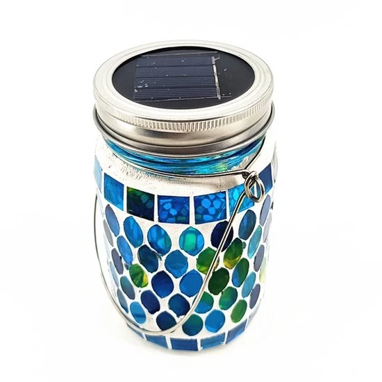 Lanterna Esterna a LED Solare Sospesa - Impermeabile - Sospesa - Mosaico - Azionata da Pannelli Solari