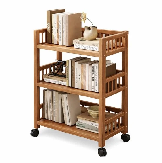 Cassettiera in legno 3 livelli con ruote – Opificio multifunzionale da appendere per cucina, bagno, camera da letto e soggiorno