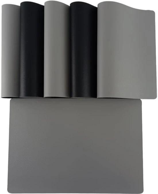 Set di 6 Piatte - Nero-Luce Grigia - Stile e Protettivo