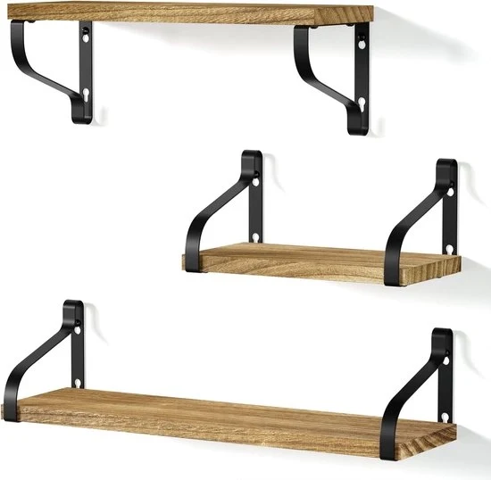 Pannelli decorativi rustici - set da 3 - nero - decorativo
