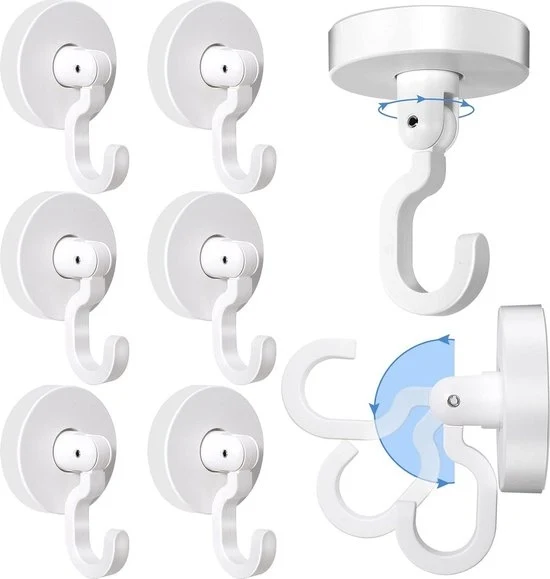 Haken per autofissaggio senza perforazione - Haken per parete impermeabili - Haken per soffitto rotativi 360° - Asciugamani appesi per cucina e bagno - Haken per soffitto autofissanti massimo 5 kg