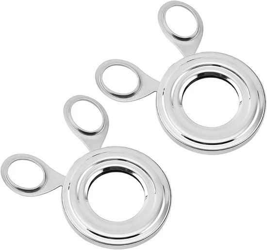 Estrattore e schiacciatore d'uovo - aiuto in cucina - 2 pezzi - argento - acciaio inossidabile