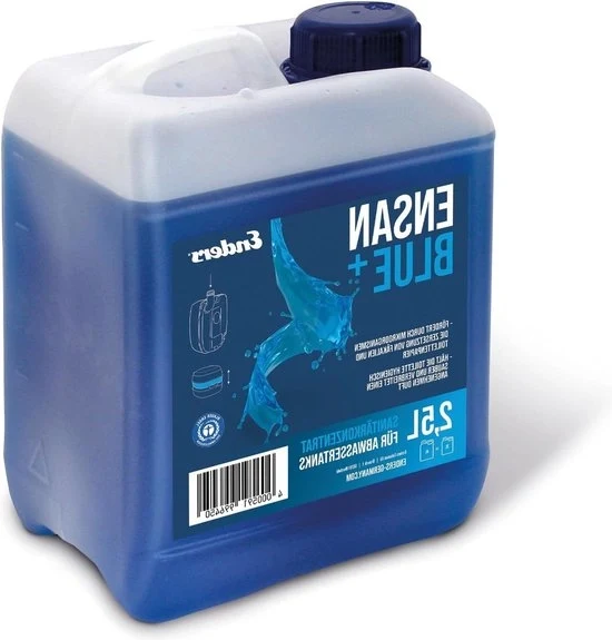 Contenitore di raccolta liquidi Liquido per toilette ENSAN BLUE+ 25 L - microbico - liquido sanitario - serbatoio di scarico - toilette chimica - Blau Angel - ecosostenibile Contenitore di raccolta liquidi