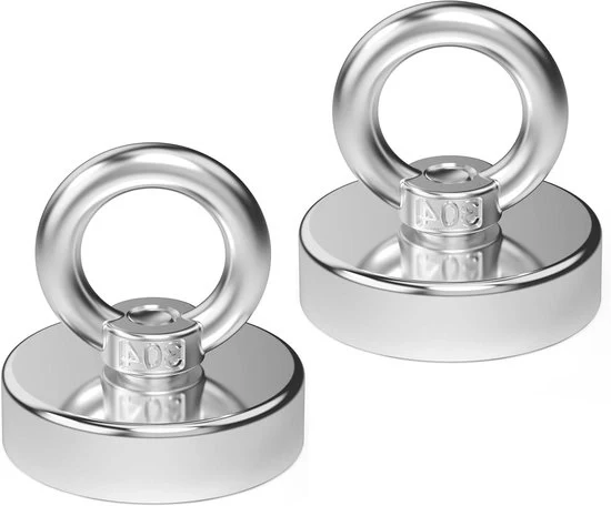 Magnetismo forzante neodymium - 100 kg di forza - 2 pezzi - 48 mm