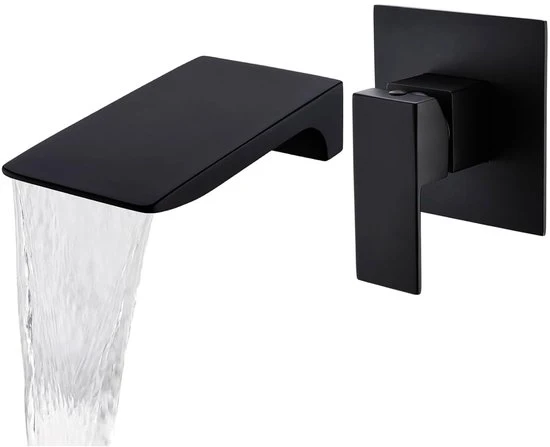 Montaggio della doccia - Cascata di scarico - Nero - Ottone