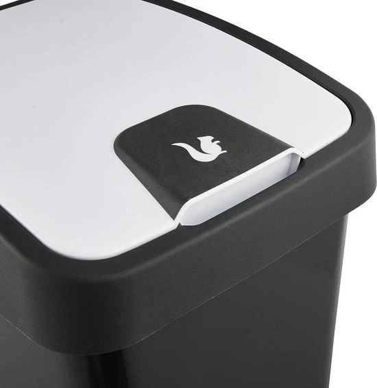 Contenitore per rifiuti con coperchio soft-touch 60 l - Grafite - Qualità premium contenitore per rifiuti 60 litri
