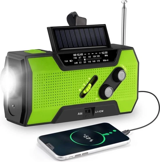 Radio Solare Opwindabile - Radio Opwindabile - Radio Opwindabile - Batteria Portatile Energia Solare