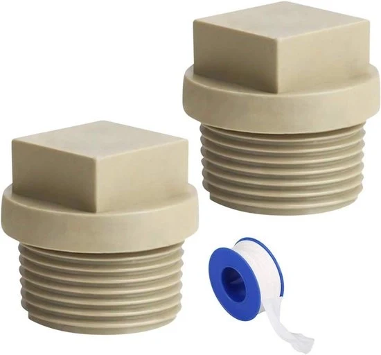 Adattatore di tubo in plastica PPR per tubi idraulici - 2 pezzi Adattatore di tubo generico con nastro di sigillatura PTFE per diametri 20mm/25mm/32mm