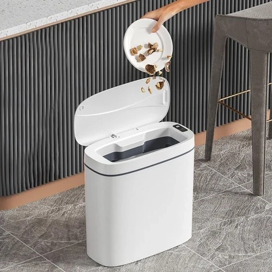 Contenitore per rifiuti automatico - 3,7 galloni - impermeabile - per bagno e cucina