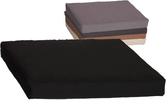 Cuscino di seduta impermeabile 60x60 cm - lavabile - esterno - antracite