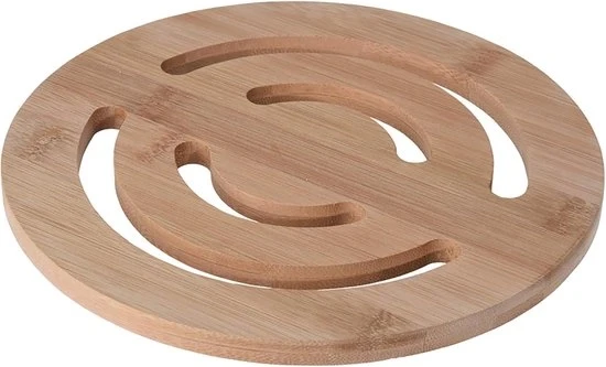 Sostegni di bambù - per tavolo da pranzo e da cucina - set da 4 - diametro 20 cm - materiale organico