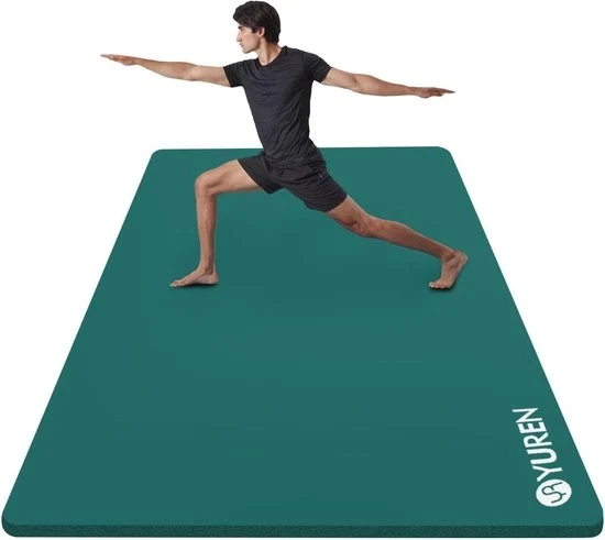 Mat di Fitness 15mm 185x90cm per Attività Fisica a Casa - Mat per Yoga e Cardio Training