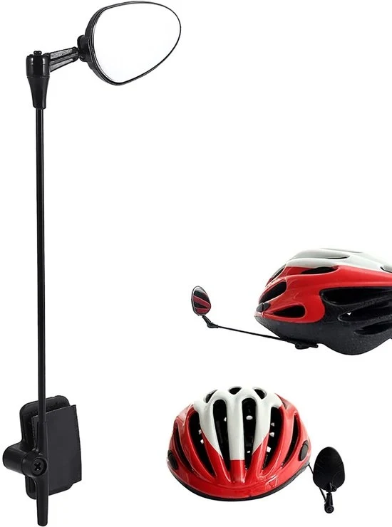Specchietto per motocicletta - 360 gradi rotativo - illuminato - per tutti i caschi
