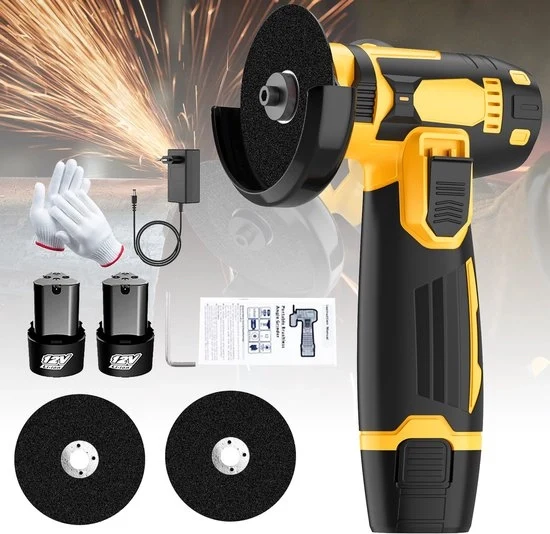 Mini smerigliatrice angolare elettrica - 3 velocità - Smerigliatura radiale - Manico assorbi shock - 100V