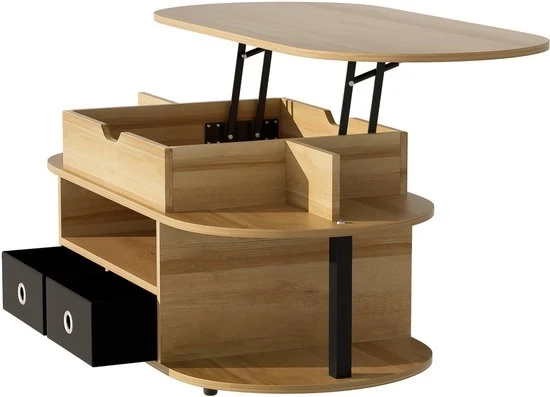 Tavolo per salotto - Strumento per levigare legno - Funzione - Spazio di stoccaggio - Cassetto nero