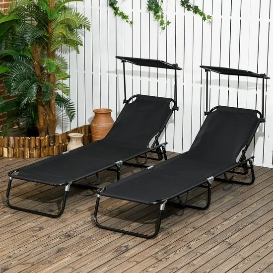 Sedia da Giardino - Sedile Regolabile - Nero - Alluminio - 2-in-1 Modello: Spessore del sedile: 1,5 mm Materiali: Alluminio Peso: 4,5 kg Dimensioni: 120 x 40 x 40 cm Capacità di peso: 120 kg