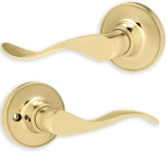 Set completo di maniglie a cabriolo in ottone lucidato